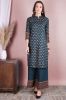 Teal & Gold Printed Kurta With Printed Palazzo