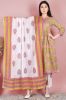 Grey Floral Printed Cotton Kurta with Printed Palazzo and a Dupatta Set