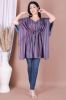 Multi-Coloured Striped Printed Kaftan Top