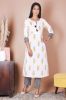 White & Black Printed Kurta With Striped Palazzo 