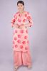 Pink Printed Straight Rayon Kurta With Palazzo