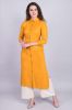 Shirt Style Solid Women's Mustard Color Straight Kurta 