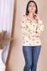 Off-White Floral Printed Casual Top