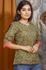 Mehndi Floral Printed Cotton Ethnic Top