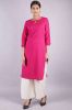 Pink Color Cotton Kurti with Neck Button