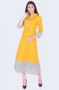 Embroidered Mustard Shirt Style Kurta