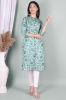 Green Jaipuri Print Straight Cotton Kurta