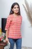 Pink Printed Casual Cotton Top