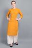 Solid Mustard Straight Cotton Kurta