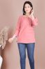 Solid Baby Pink Short Cotton Casual Top