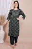 Green Rayon Embroidered Kurta With Palazzo