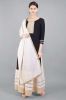 Black Solid Kurta with Off-white Skirt & Dupatta (Set of 3)