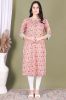 Light Pink Printed Straight Cotton Kurta