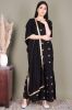 Black and Gold Printed Short Kurta with Sharara and a Dupatta Set