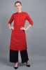 Solid Red Straight Pintex Kurti