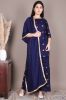 Blue and Gold Printed Short Kurta with Sharara and a Dupatta Set