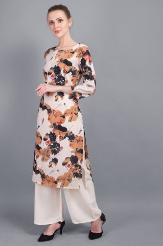 Multi-Colored Printed Straight Kurta