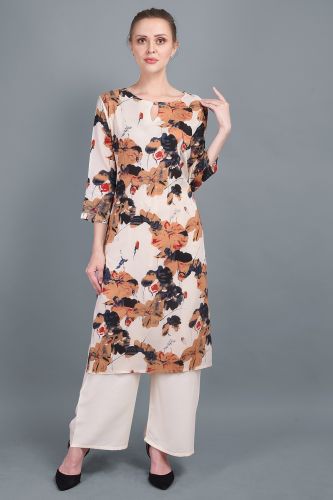 Multi-Colored Printed Straight Kurta