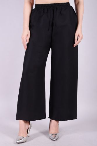 Rayon Black Palazzo with Draw Strings