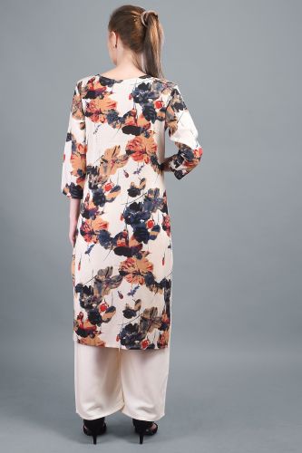 Multi-Colored Printed Straight Kurta