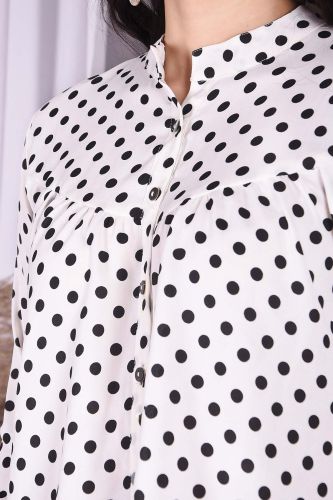 Black and White Polka Dotted Cotton Top